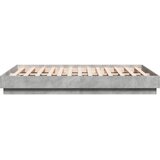  Okvir kreveta boja betona 135 x 190 cm od konstruiranog drva | shoptok.hr
