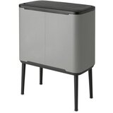 Brabantia Bo Touch Bin 3x11 litrov s tremi vložki iz umetne mase - Mineral Concrete Grey | Shoptok.si