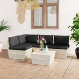  Garnitura iz palet 5-delna z blazinami smrekovina | Shoptok.si