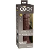 King Cock Elite 8" Silicone Dual Density Cock Brown
