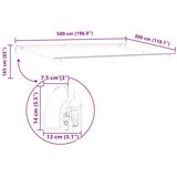  Okvir tende Bijelo 500 × 300 cm Aluminij | shoptok.hr