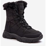 Kesi Women's snow boots with fur and zipper, Black Vittora Cene