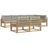 vidaXL Zunanja garnitura za sedenje 6 pcs Bela in svetlo siva, (5000279494) | Shoptok.si