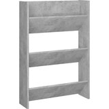  Zidni ormarić za cipele siva boja betona 60 x 18 x 90 cm drveni - Beton siva 1 90 cm 60 cm | shoptok.hr