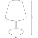  Stona lampa ARDEN 1xE27/60W/230V, prečnik 20 cm, bela | Eponuda.com