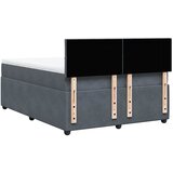  Krevet s oprugama i madracem tamnosivi 140x190 cm baršunasti | shoptok.hr
