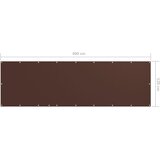 Balkonski zastor smeđi 120 x 400 cm od tkanine Oxford | shoptok.hr