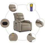 vidaXL Električni masažni naslanjač kapučino umetno usnje | Shoptok.si