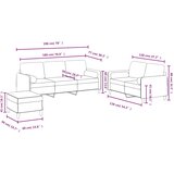  3-dijelni set sofa s jastucima žuti baršunasti | shoptok.hr