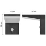  Solarno LED zidno svetlo sa senzorom LED/4,4W/3,7V 2200 mAh IP44 | Eponuda.com