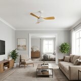 Brilagi LED stropni ventilator sa prigušivačem LED/34W/230V 106 cm bela/smeđa + daljinski upravljač | Eponuda.com