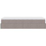  Otomanski okvir kreveta s madraca smeđesivi 90x200cm od tkanine | shoptok.hr