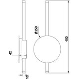  Ondaluce - LED prigušiva zidna svetiljka JAMES LED/16W/230V zlatna | Eponuda.com