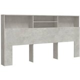  Uzglavlje s ormarićem siva boja betona 200 x 19 x 103,5 cm | shoptok.hr