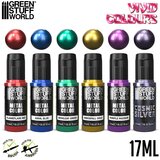 Green Stuff World Paint Set - VIVID Metallic colours (Box x6) | Eponuda.com