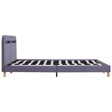  Okvir kreveta s LED bez madraca svjetlosiva tkanina 150x200 cm | shoptok.hr