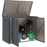  Kutija za spremanje u vrtu Crna 151,5 x 82 x 110,5 cm Čelik | Eponuda.com