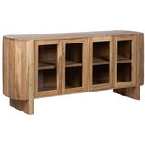 Ixia Vitrina iz masivne akacije v naravni barvi 180x80x40 cm Creel – | Shoptok.si