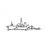 WALLXPERT Zidna dekoracija San Francisco, 120x43cm, Crna | Eponuda.ba