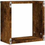 Zidne kockaste police 4 kom dimljeni hrast 30x15x30 cm | Eponuda.com