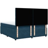  s oprugama i madracem plavi 180x200 cm baršunasti | shoptok.hr