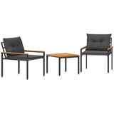 vidaXL Zunanji pohištveni set 3 pcs Temno siva poli ratan, (5000293866) | Shoptok.si