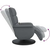  Masažni naslanjač z naslonom za noge sivo umetno usnje | Shoptok.si