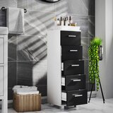 MID.YOU Visoka Komoda Zalo M, Bela, Črna | Shoptok.si
