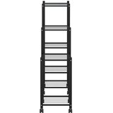  Stalak za cvijeće s kotačima 83 x 25 x 83,5 cm crni željezni | shoptok.hr