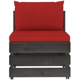  Modularna srednja sofa s jastucima od sivo impregniranog drva | shoptok.hr