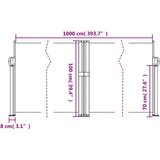  Uvlačiva bočna tenda 100 x 1000 cm plava | shoptok.hr