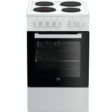 Beko Štednjak, 4 električne ringle, pećnica 55l, širina 50 cm, A,FSE 56000 GW | Eponuda.ba