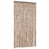Furnova Zavesa proti mrčesu bež in temno rjava 100x220 cm šenilja, (21917722) | Shoptok.si