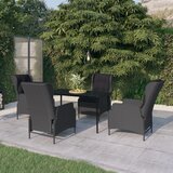  5-dijelni vrtni blagovaonski set tamnosivi | shoptok.hr