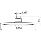 Rosan tuš ruža za usponski tuš 230mm PTRUSP3