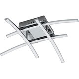 Eglo nevado stropna/zidna/4, led, 4x5w, 4x470lm, 3000k, d-500, krom/bijela | shoptok.hr