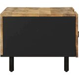 vidaXL Kava miza črna 100x54x40 cm Masivni neobdelan les Mango | Shoptok.si