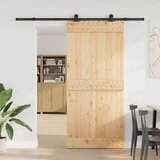 vidaXL Klizna vrata s priborom za montažu 95 x 210 cm masivna borovina | shoptok.hr