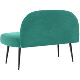  Oblikovana klupa s naslonjačem Tirkizna 110 x 60 x 76 cm Baršun | shoptok.hr