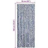 vidaXL Zavesa proti mrčesu iz šenilje 56x185 cm modra, bela in srebrna | Shoptok.si