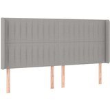  Posteljno vzglavje svetlo sivo 163x16x118/128 cm blago, (20933013) | Shoptok.si