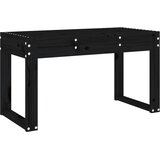  Vrtna klupa crna 80 x 38 x 45 cm od masivne borovine | Eponuda.com