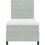  Krevet s oprugom s madracem svjetlosiva 90x200 cm baršun | shoptok.hr