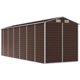  Vrtna kućica smeđa 191x555x198 cm pocinčani čelik | shoptok.hr