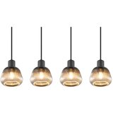  Črna viseča svetilka s steklenim senčilom ø 15 cm Tarifa – | Shoptok.si