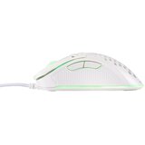 DELTACO GAMING Ultra-Light Gaming Miš, 6400 DPI, RGB, Gumeni Bočni Grip, Bijeli | shoptok.hr