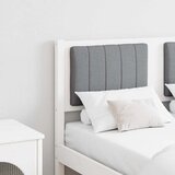 vidaXL Tapecirano vzglavje Bela 120 cm Masivna borovina in tkanina | Shoptok.si