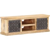 vidaXL TV ormarić s čeličnim vratima 120x30x40 cm masivno drvo manga | shoptok.hr