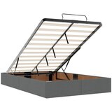  Otomanski krevet s madracem i LED tamnosivi 120x200 cm tkanine | shoptok.hr