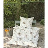 Janine posteljnina 135/200 cm mečkanka bela, zelena, rjava | Shoptok.si